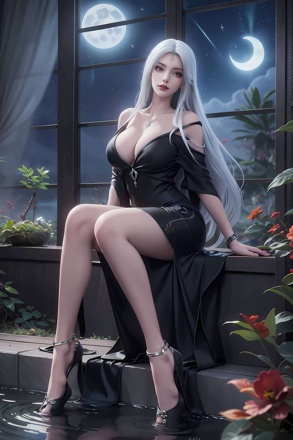 绿色精细小白跃然纸上