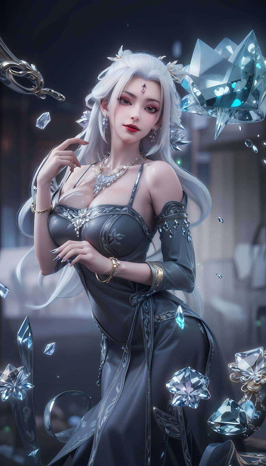 职业装美女神态各异小白高清壁纸