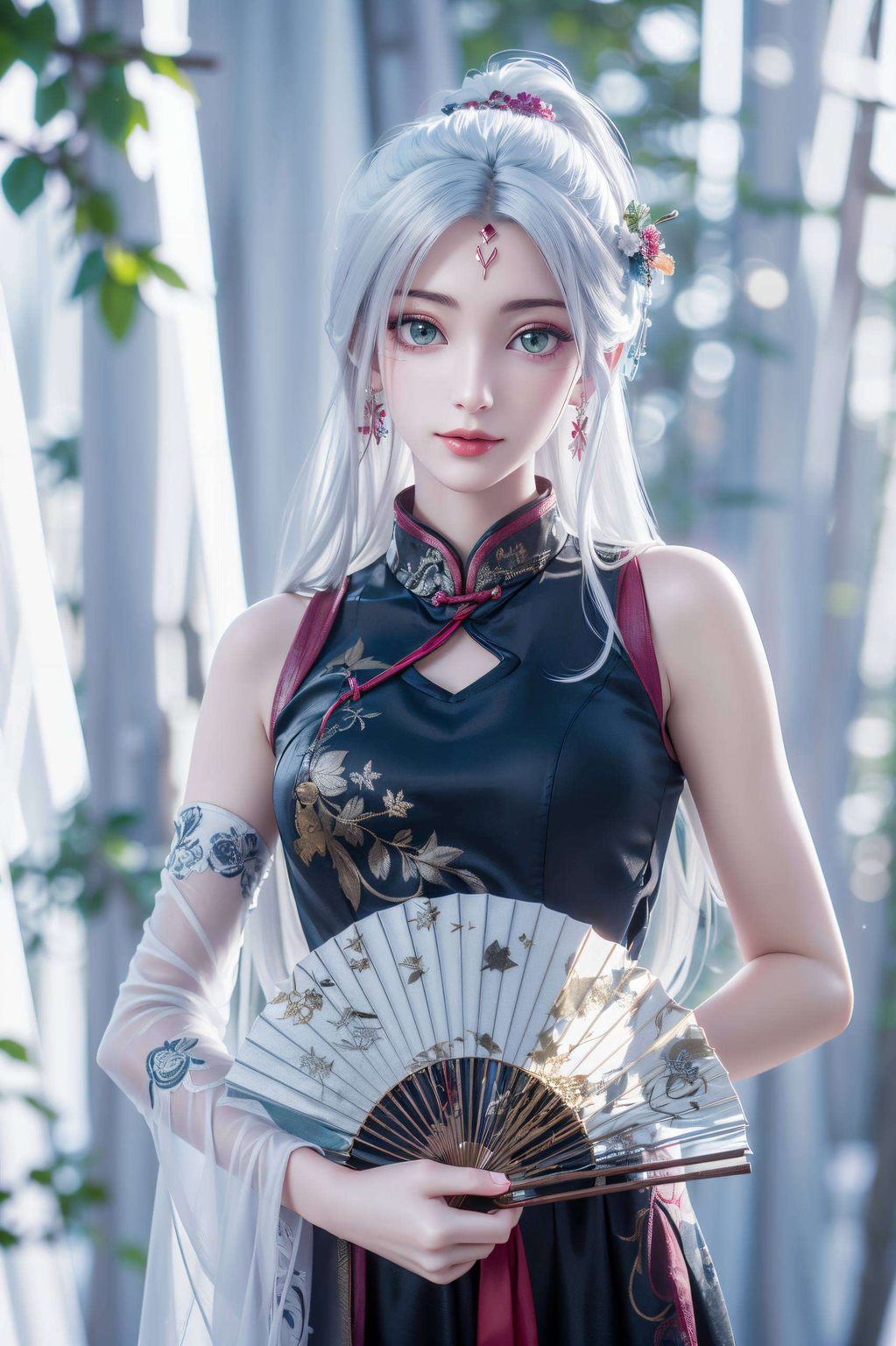 以小白头像图片为核心这幅精美油画1080p炫彩壁纸