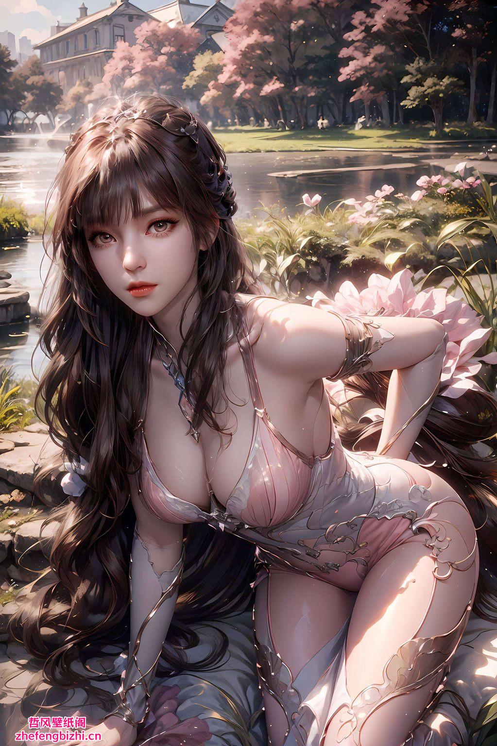 这款AI国漫女神金属质感平板国漫美女Ins风壁纸以独特的设计理念