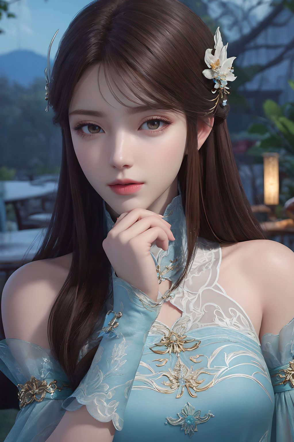 为你的桌面增添一抹艺术风采这款以AI绘画技术打造的萧薰儿笑容素材壁纸