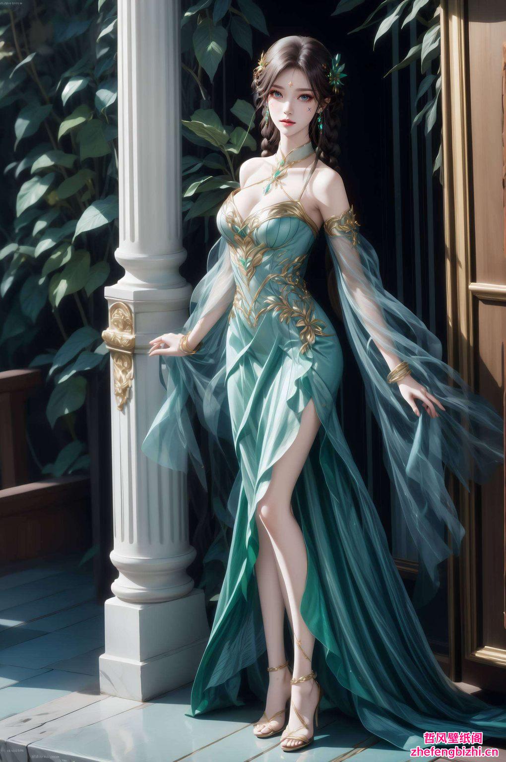 这款AI绘画的4K超高清国漫女神萧薰儿壁纸细节精致