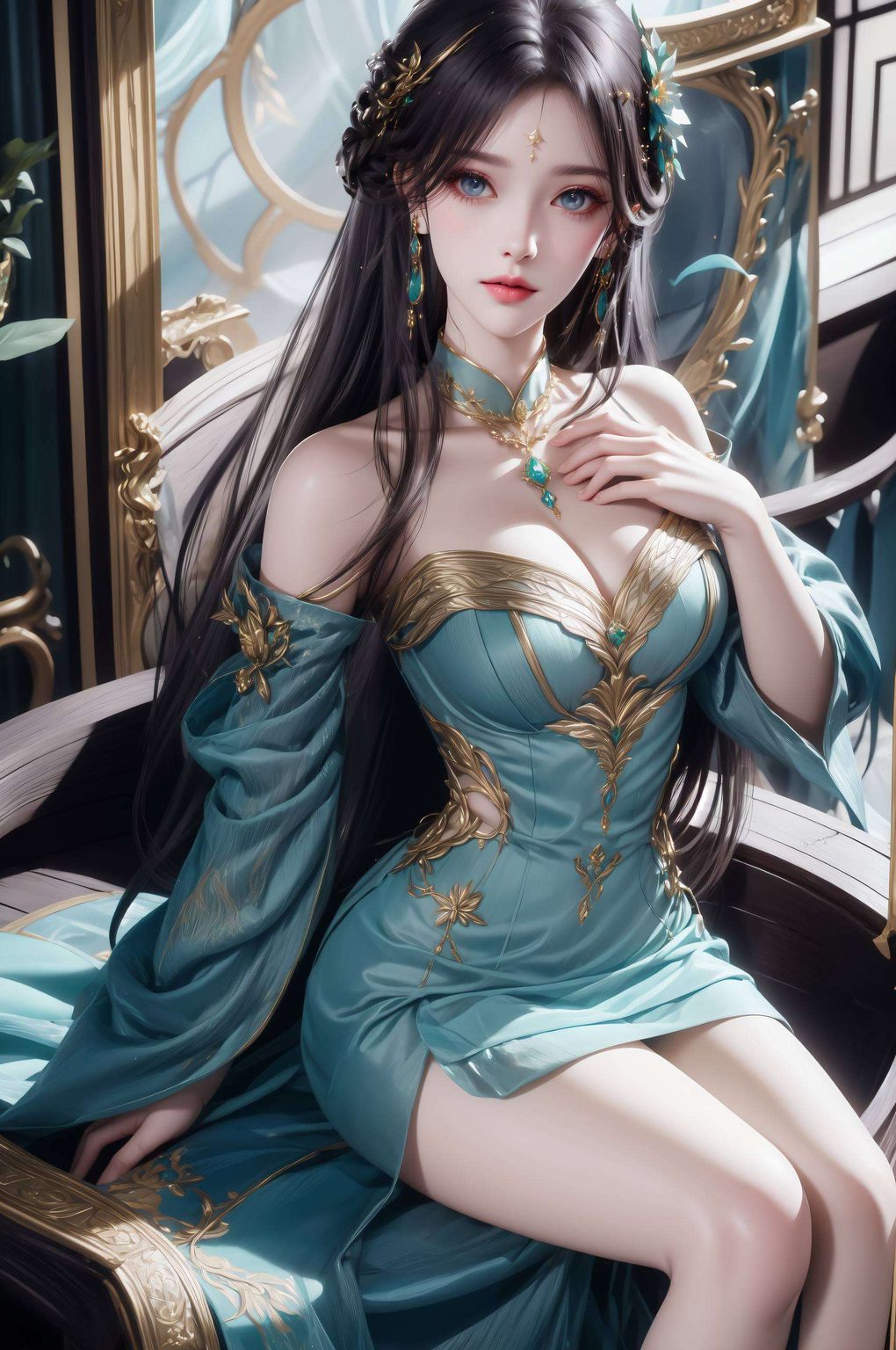 以她优雅的骨骼线条为素材彩鳞萧薰儿