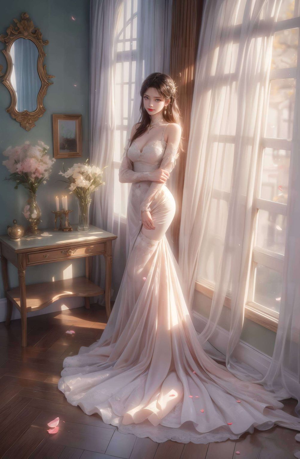 粉色系的细腻渲染这位国漫中的绝世美女