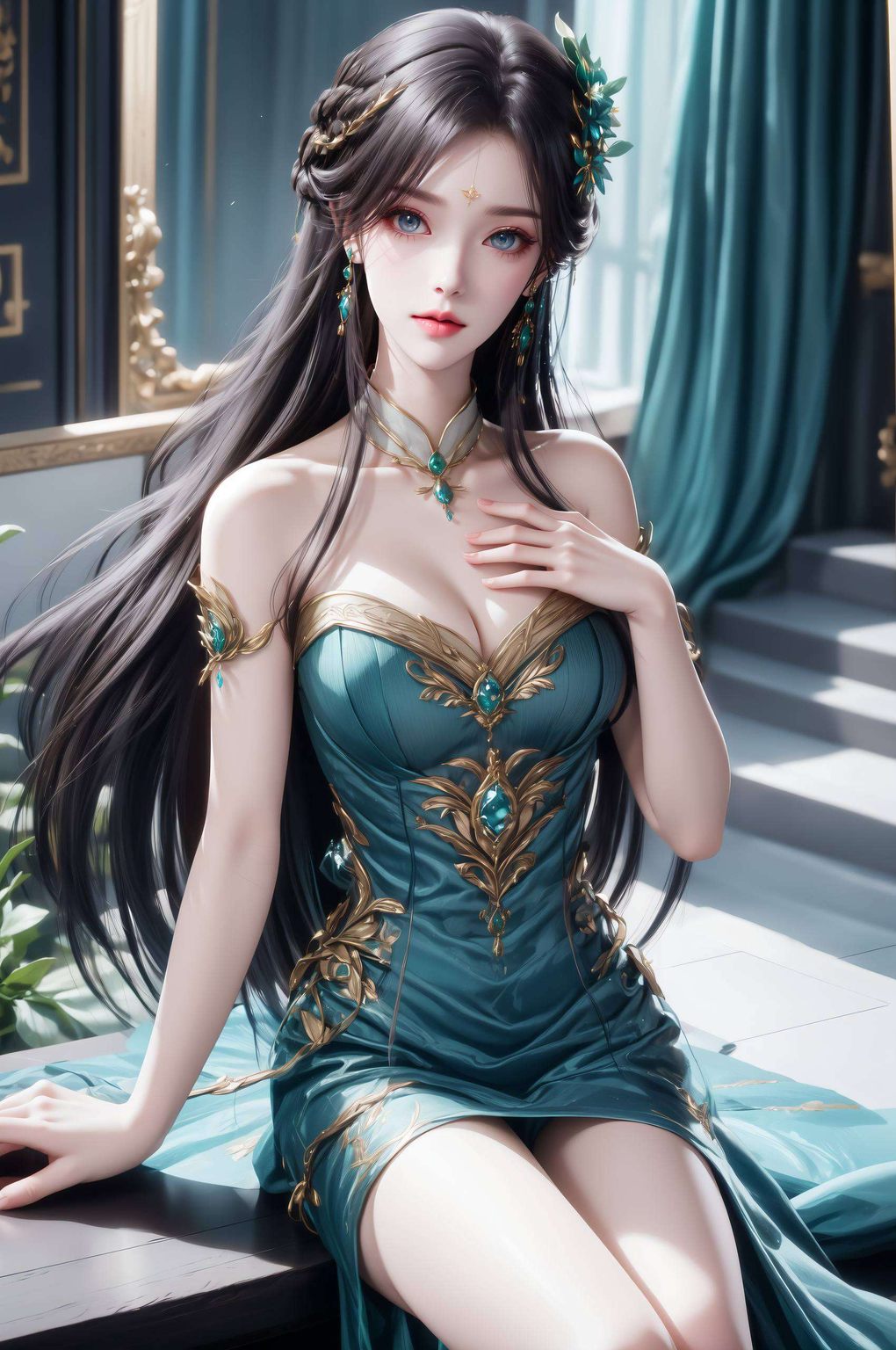 将古典韵味与现代审美完美融合这款2K高清国漫美女背景图片