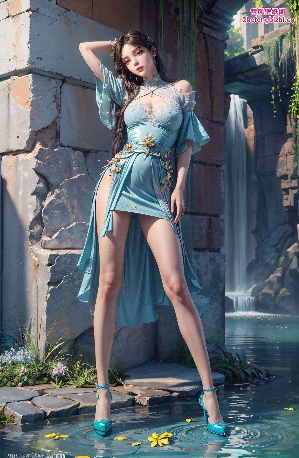 鲜亮的色彩与流畅的线条让她的美态跃然屏上