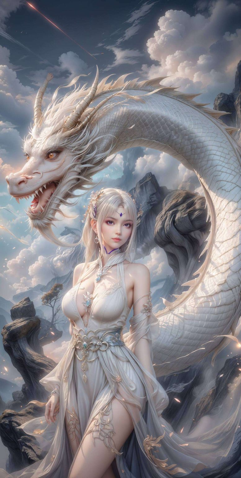 穿越时空的画卷国漫美女的古典韵味与现代科技的完美融合