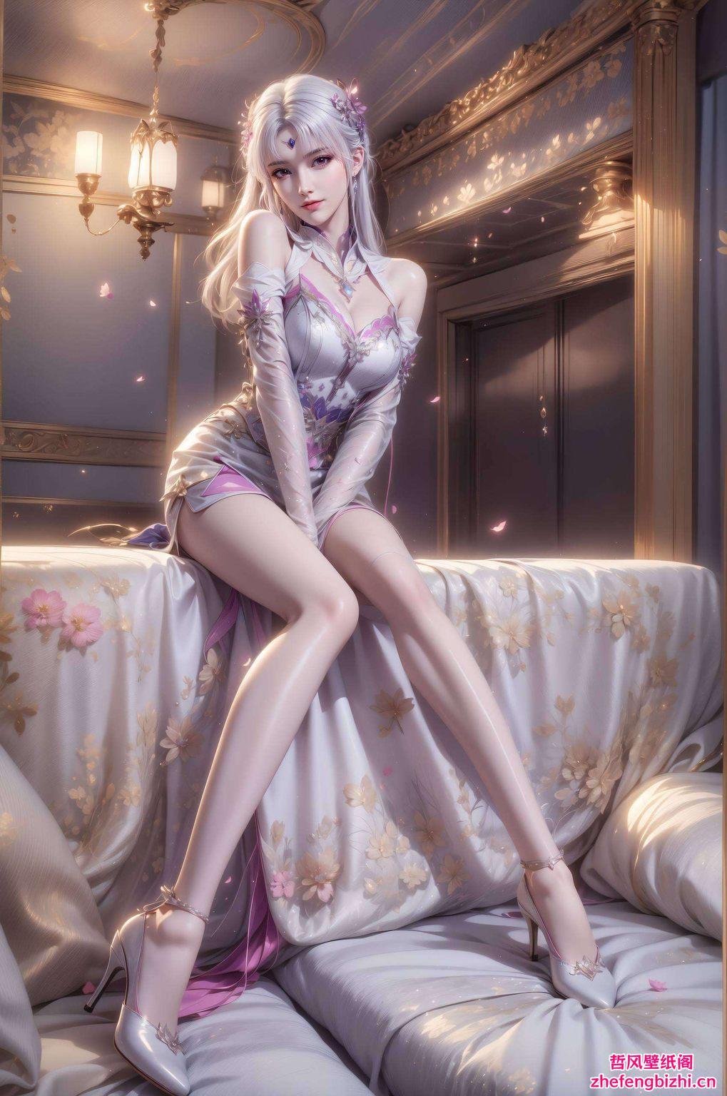 超高清宁静iPad AI美女壁纸清新脱俗