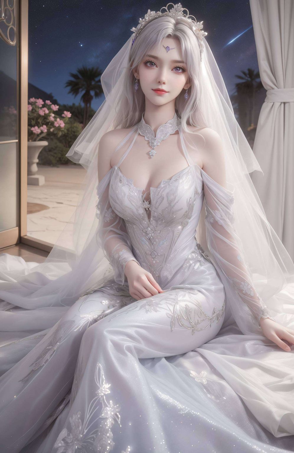 细节之处彰显匠心这款AI国漫女主丝绒平板1920x1080壁纸