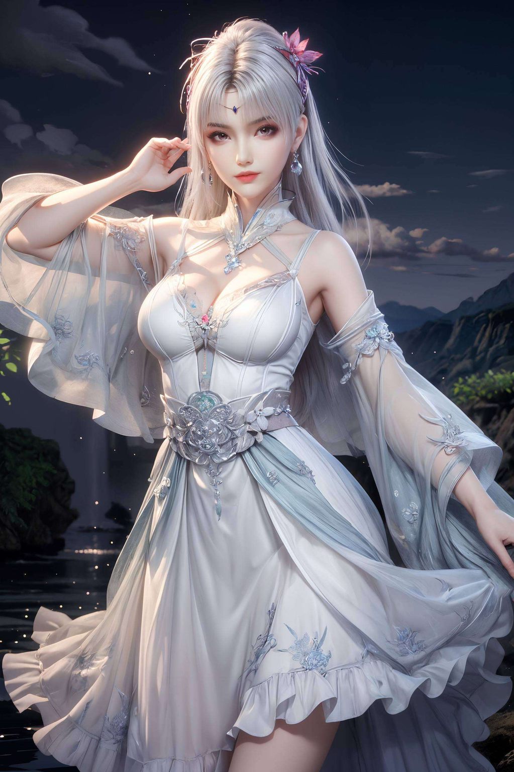 宽屏壁纸中AI的灵巧与她的医术相融