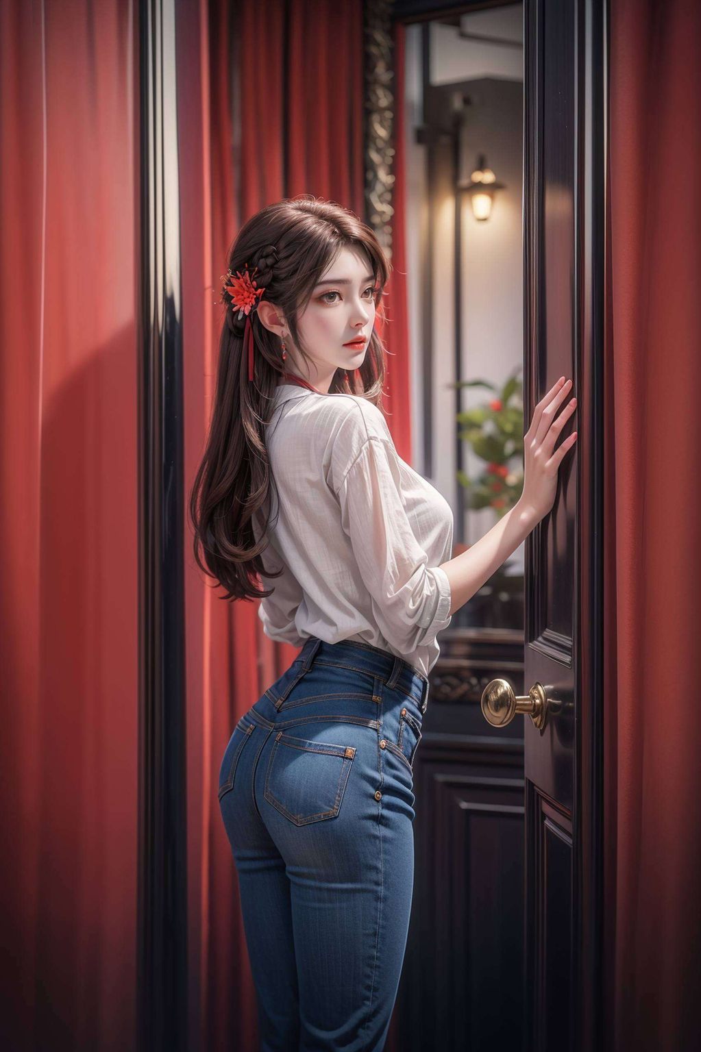 这款AI国漫女生哑光2560p宽屏壁纸让画面既清晰又不过分刺眼