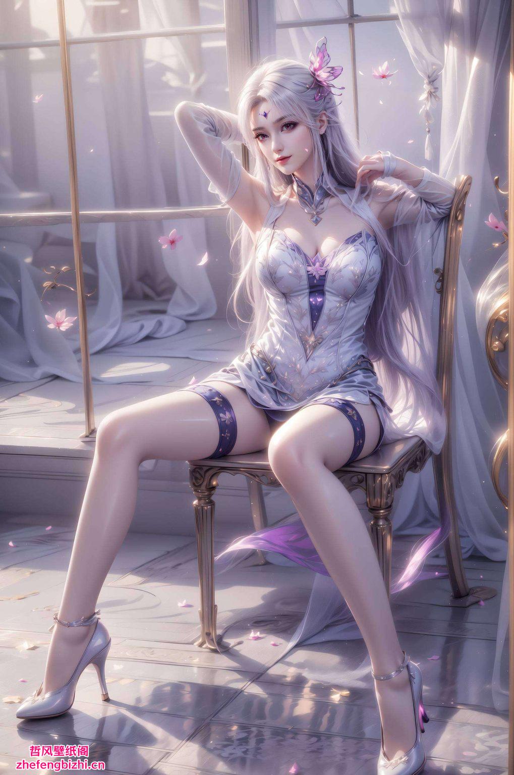 这款紫色超清晰的PC动画壁纸仿佛邪神就在眼前