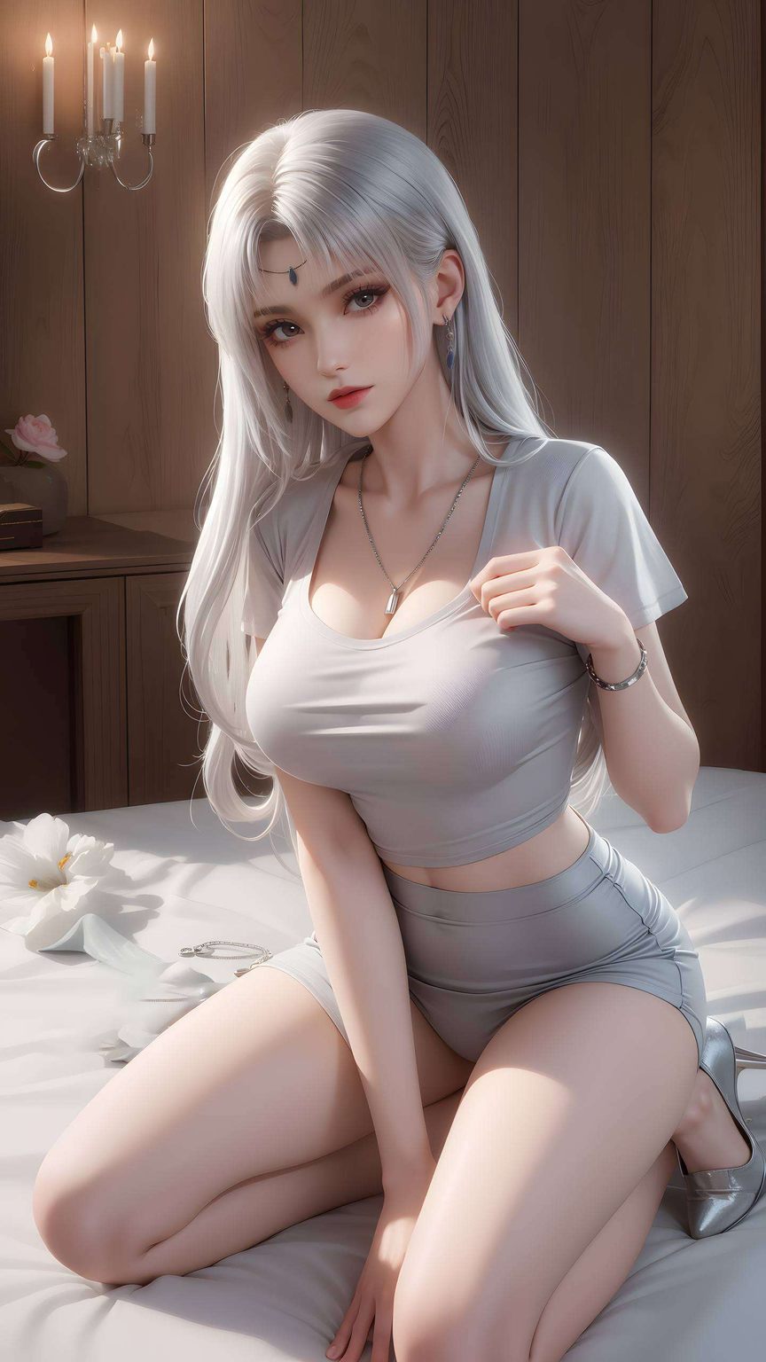 这款以小医仙为主题的2K高清锁屏壁纸眼神坚定而柔和