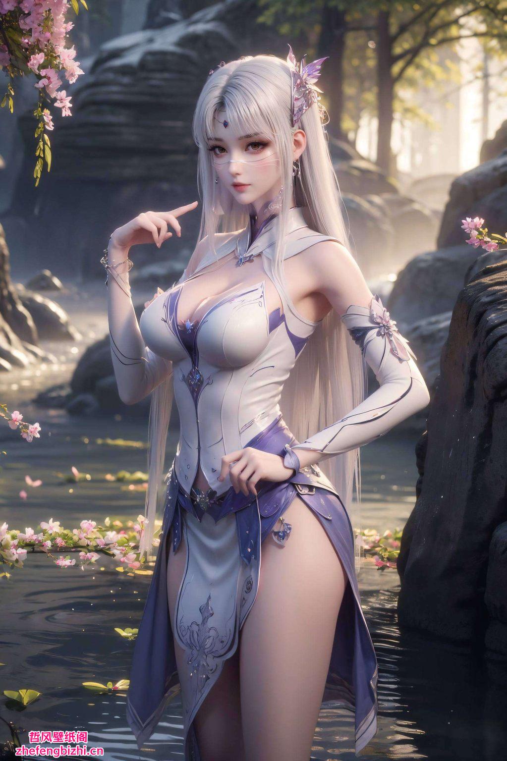 粉色背景映衬出她的青春魅力动图效果更是让她栩栩如生