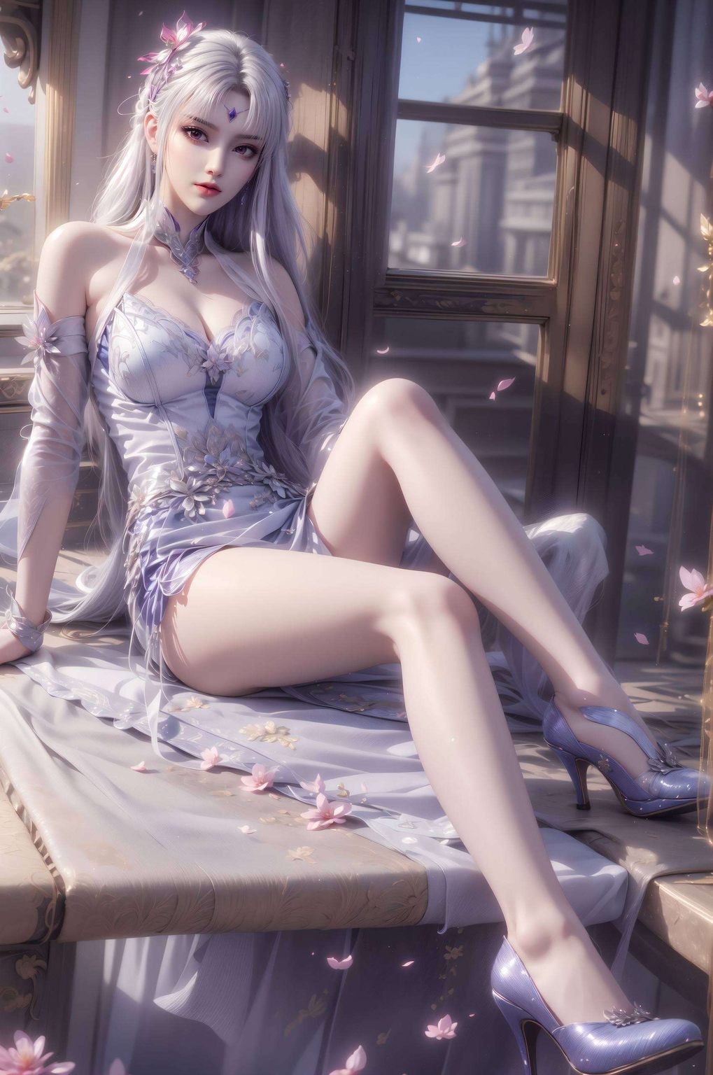 以小医仙的腿照为主题这款AI国漫美女动漫壁纸