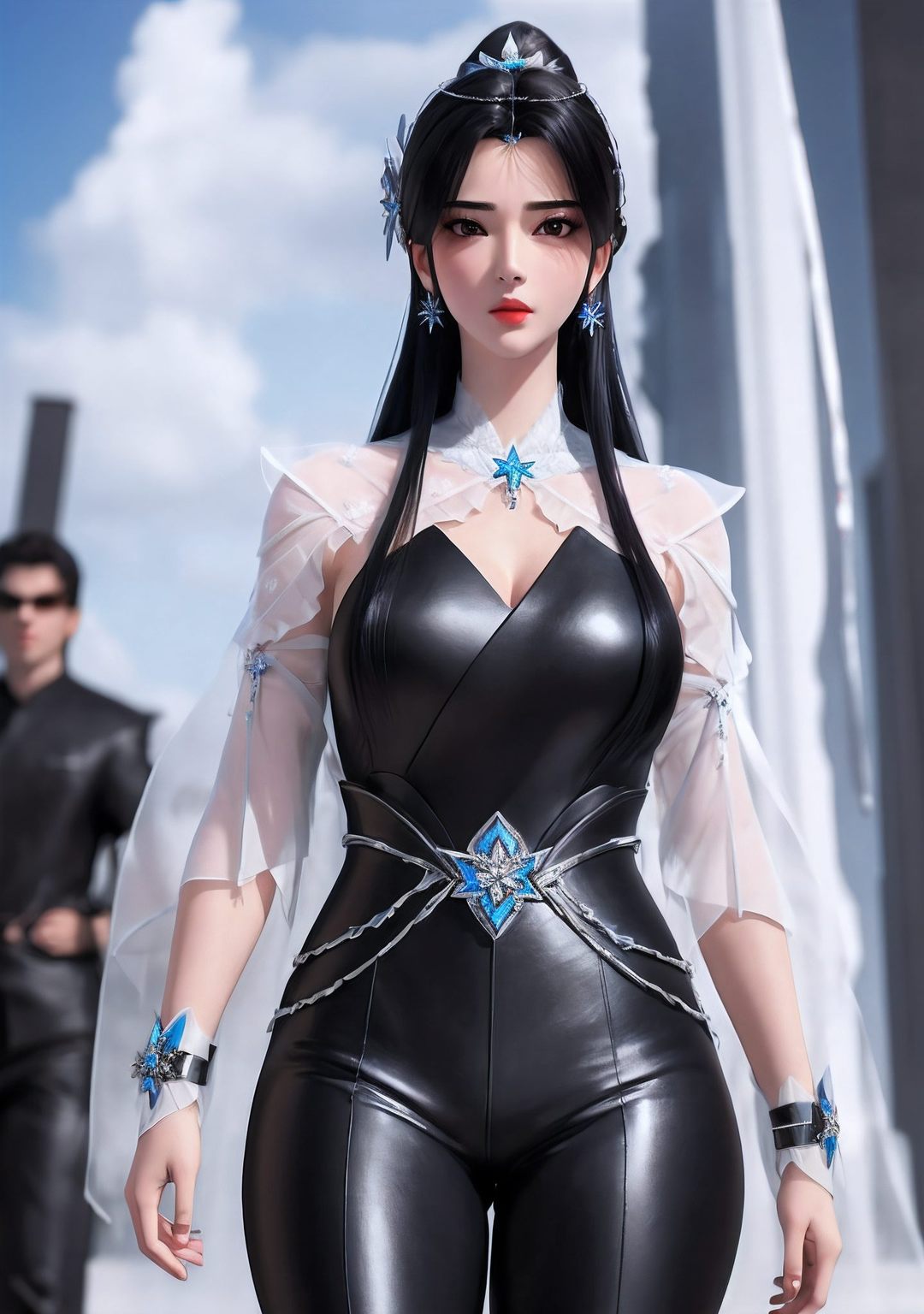 让人一见倾心她的倩影映衬在特别东方元素2560p壁纸中