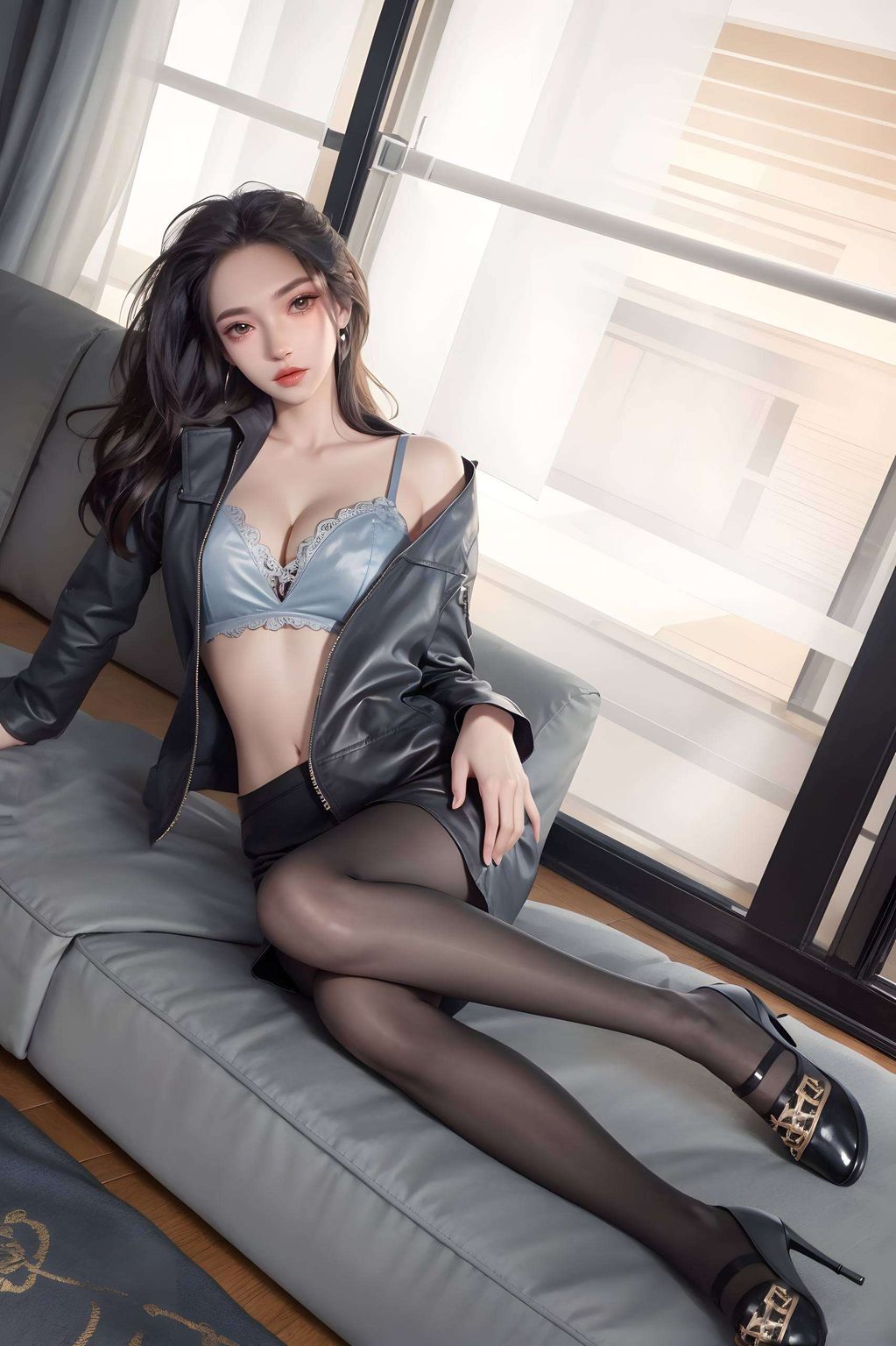 杨小瑾翩翩起舞在这幅抽象超高清4K国漫美女背景图中