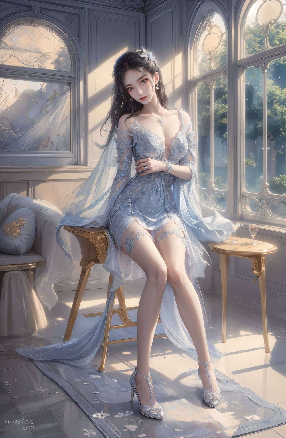 为iPad桌面带来灵动美感以抽象线条勾勒国漫女神焰灵姬的神秘魅力