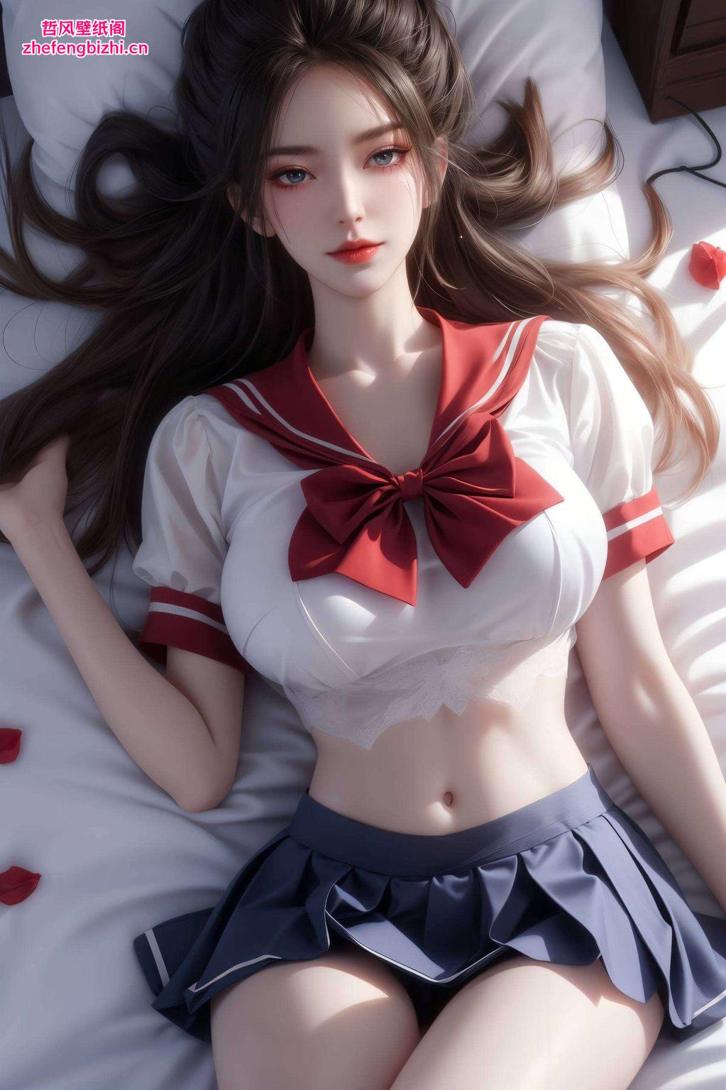 每一笔线条都饱含情感以深沉的色调描绘出她孤寂的美