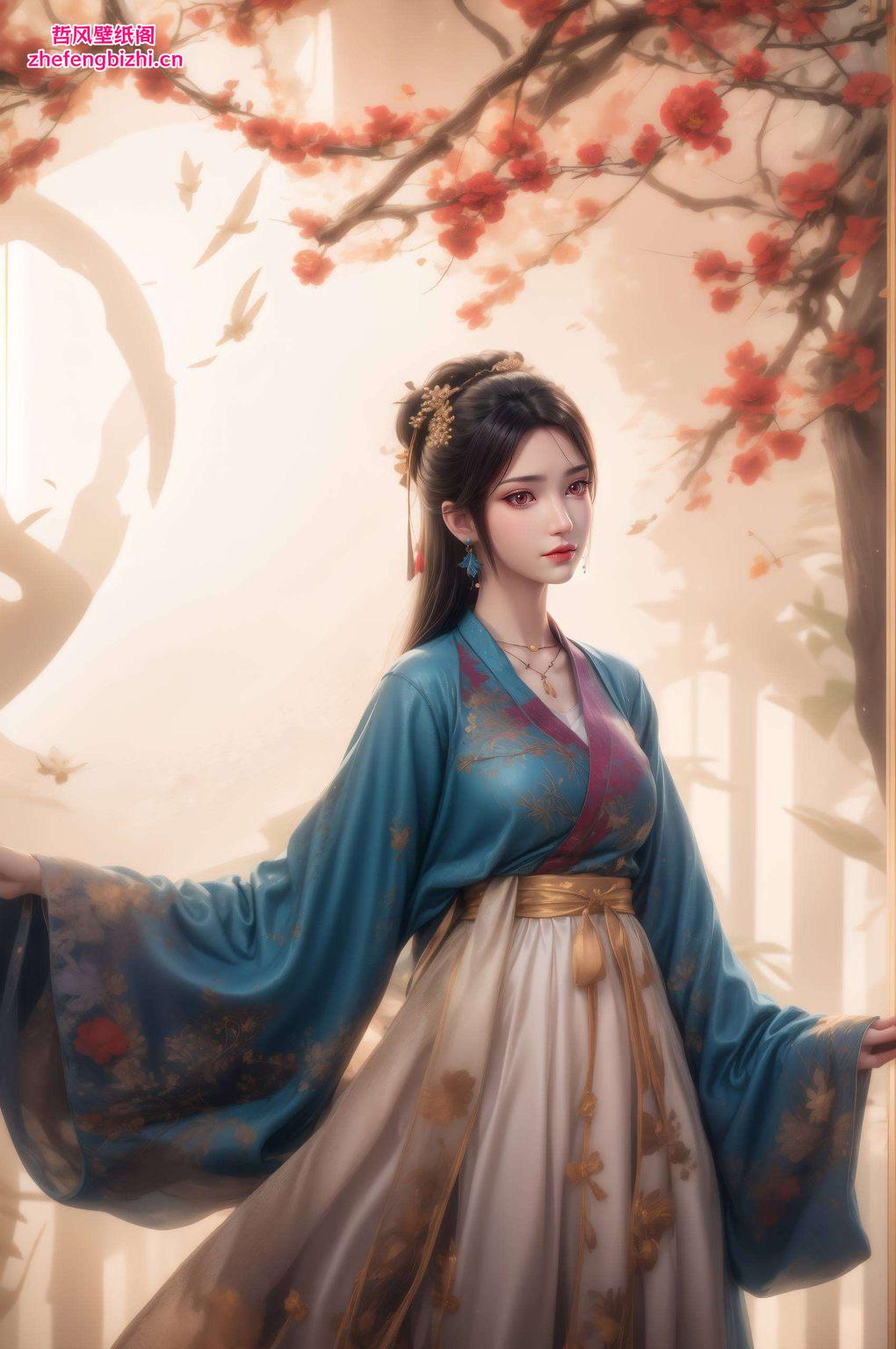 以独特的动漫风格跃然屏上专为iPad设计的国漫女神桌面壁纸