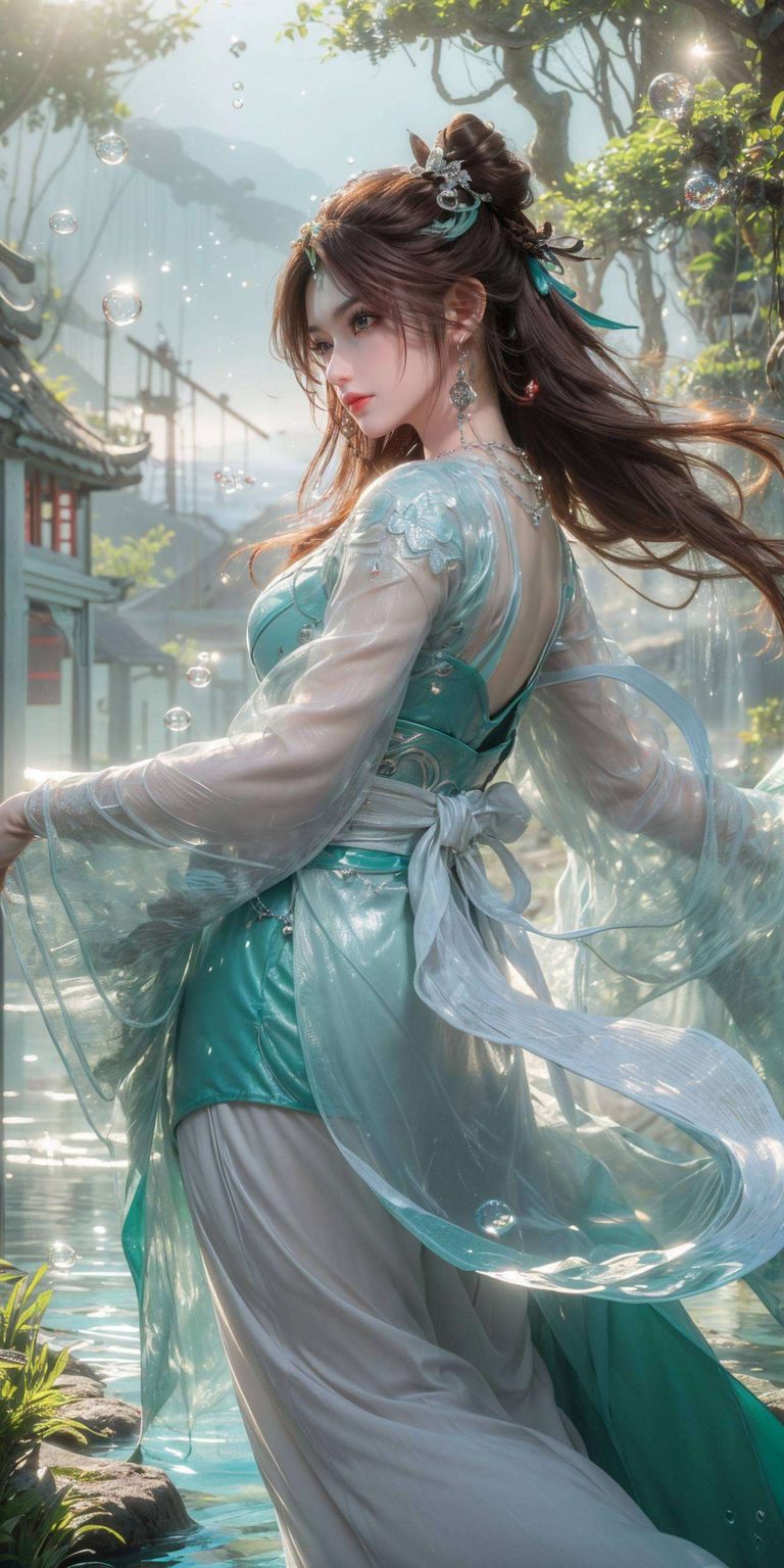 1080p分辨率沉浸在她的优雅之中
