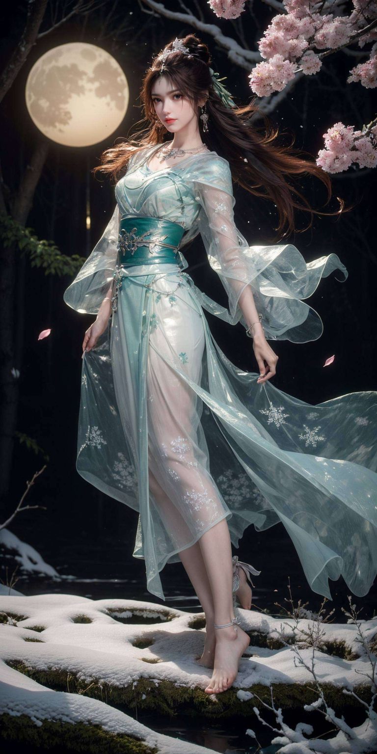 这款独特的AI国漫女生条纹苹果1920x1080壁纸为你的电脑或手机带来一抹清新国风韵味