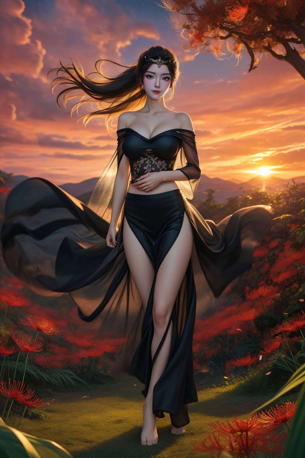 AI素材巧妙融合国漫美女武瑶跃然纸上