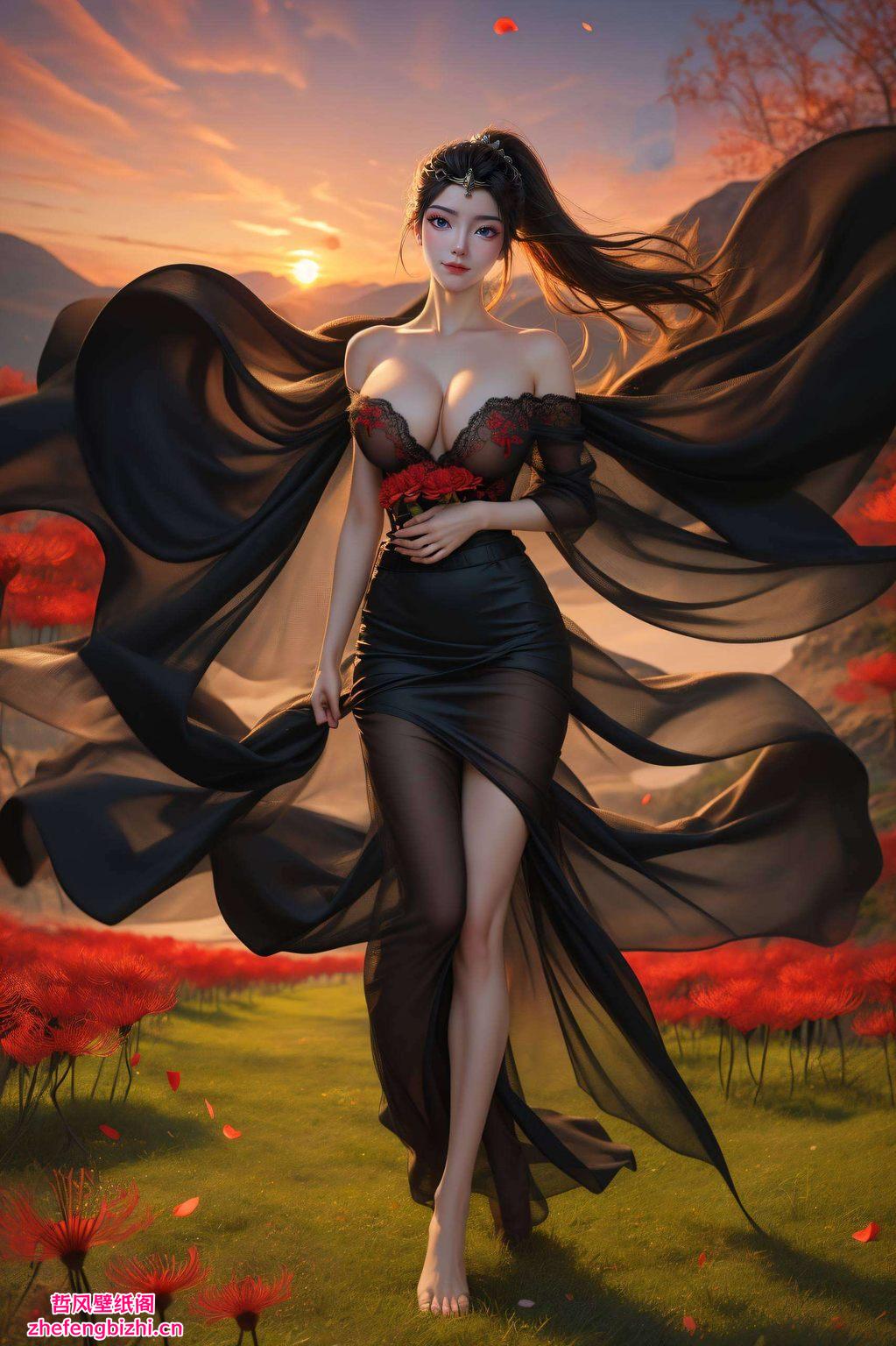 这款超精致拼贴平板国漫女神AI高清壁纸每一帧都如艺术品般细腻