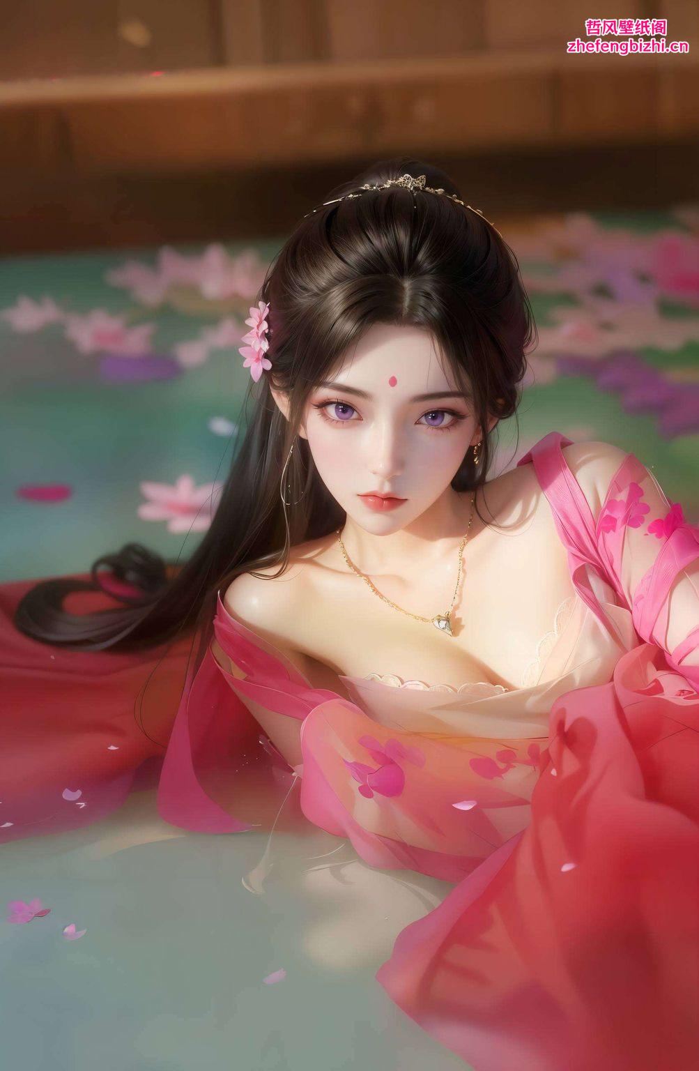 融合了细腻的花纹与清新的色调以月婵p图高清壁纸为灵感