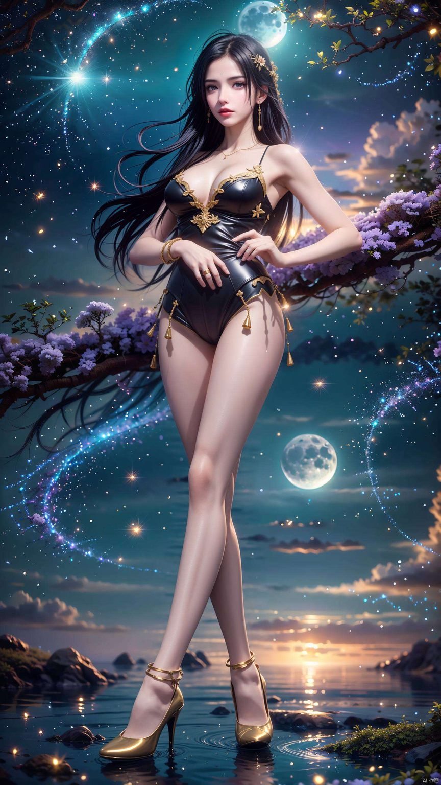 她的倩影映在伤感水彩之中每一处细节都彰显着独特的浪漫与哀愁