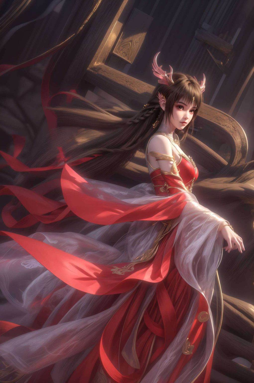 细腻笔触展现国漫女神的静谧魅力