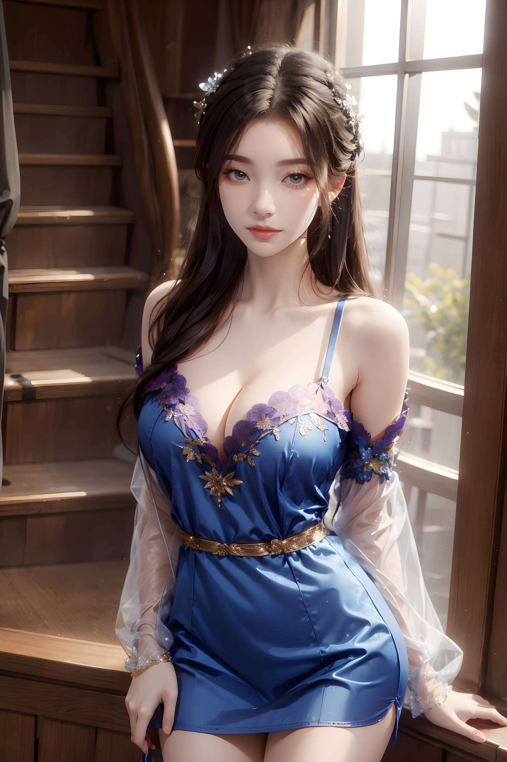 独特的单色处理她如画中仙子