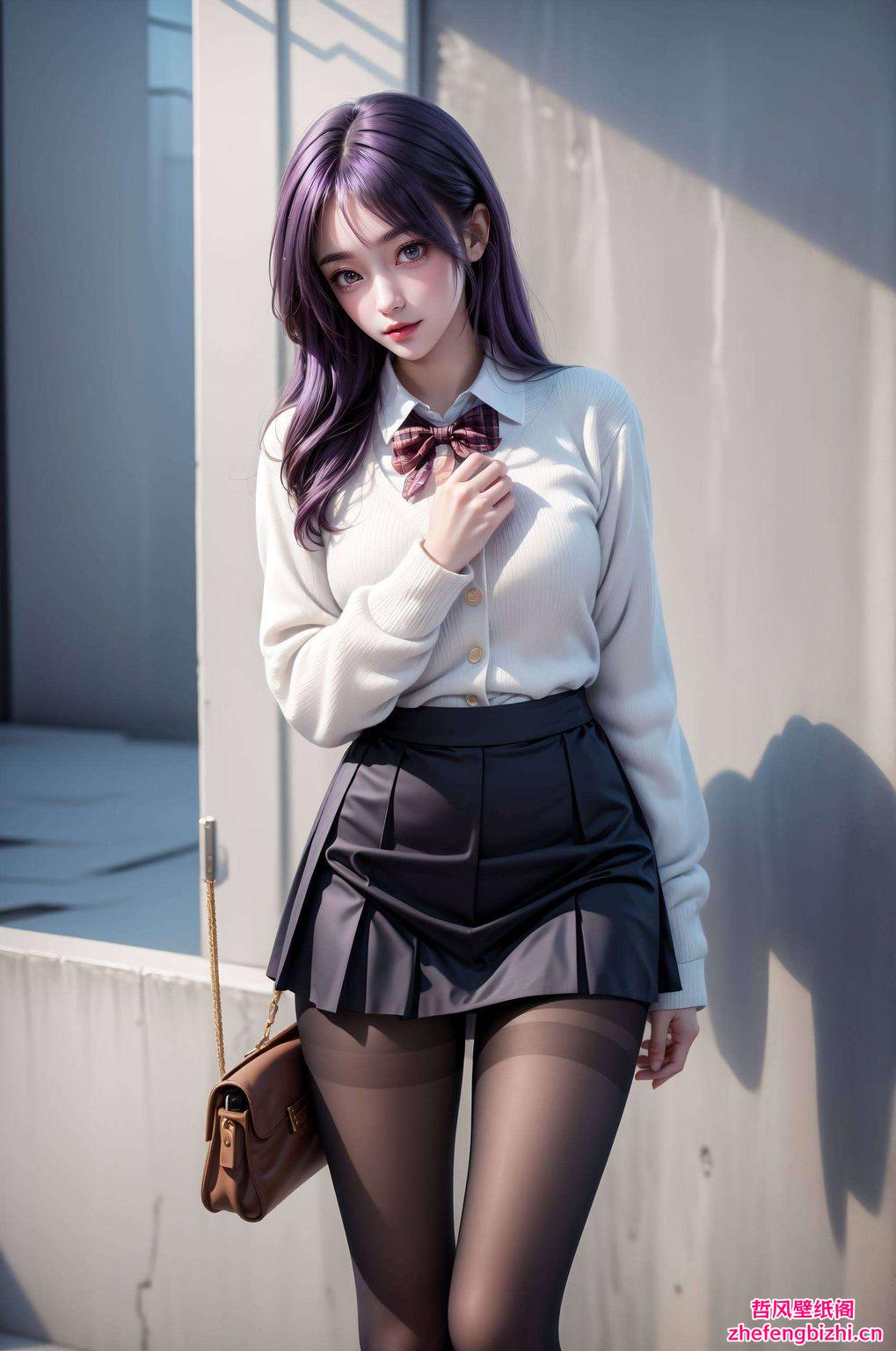 以国漫女主的独特魅力为你打造一款护眼高清极简桌面装饰图