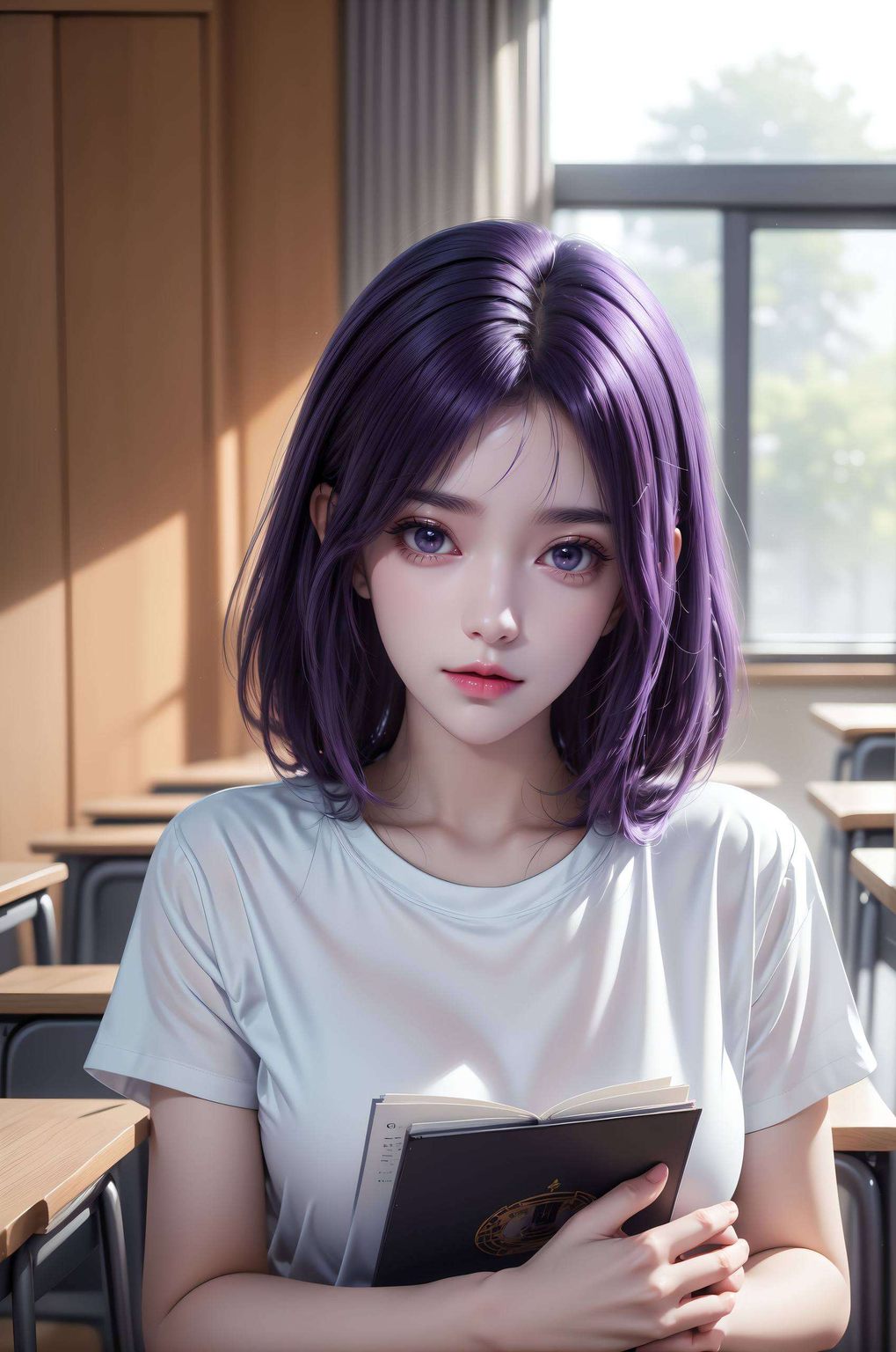 是一幅伤感波西米亚风格的2k高清国漫美女图仿佛诉说着无声的哀愁