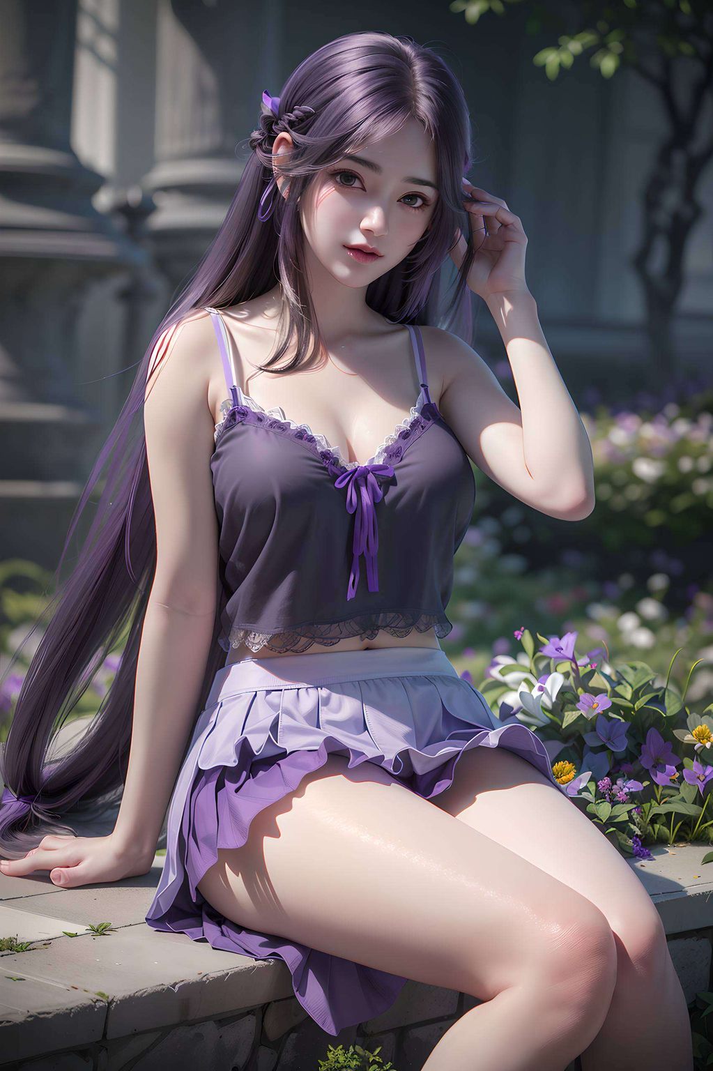 粉色基调渲染出浪漫氛围捕捉国漫美女的柔美神态