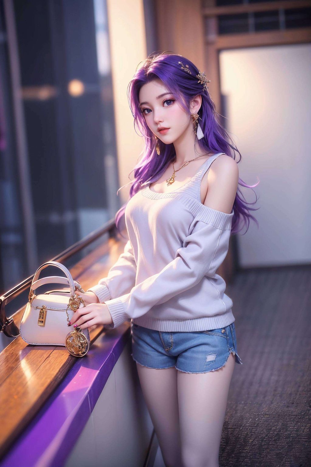 2560p的超清画质碎花的背景映衬出她的柔美与灵动