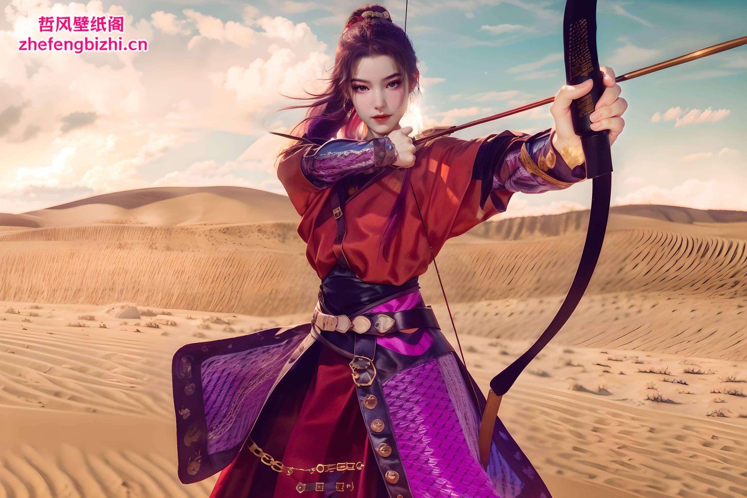 为你的电脑桌面增添一抹绚烂的紫色风情每一位国漫女神都散发着独特的气质