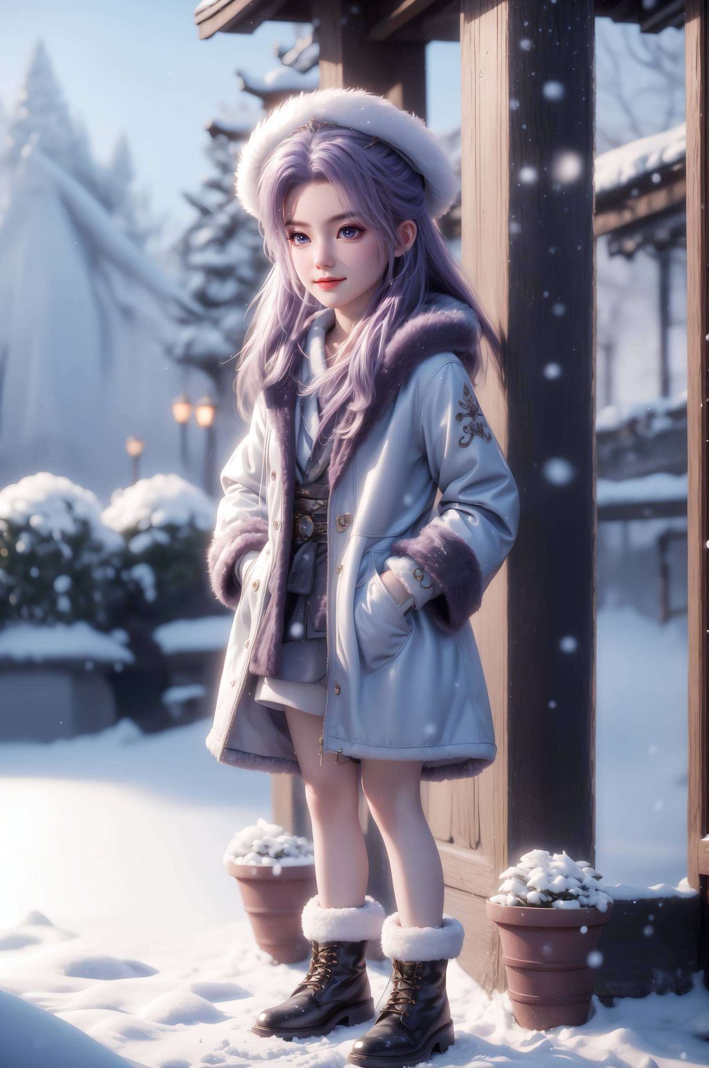 这款静态国漫女主AI护眼壁纸护眼模式下