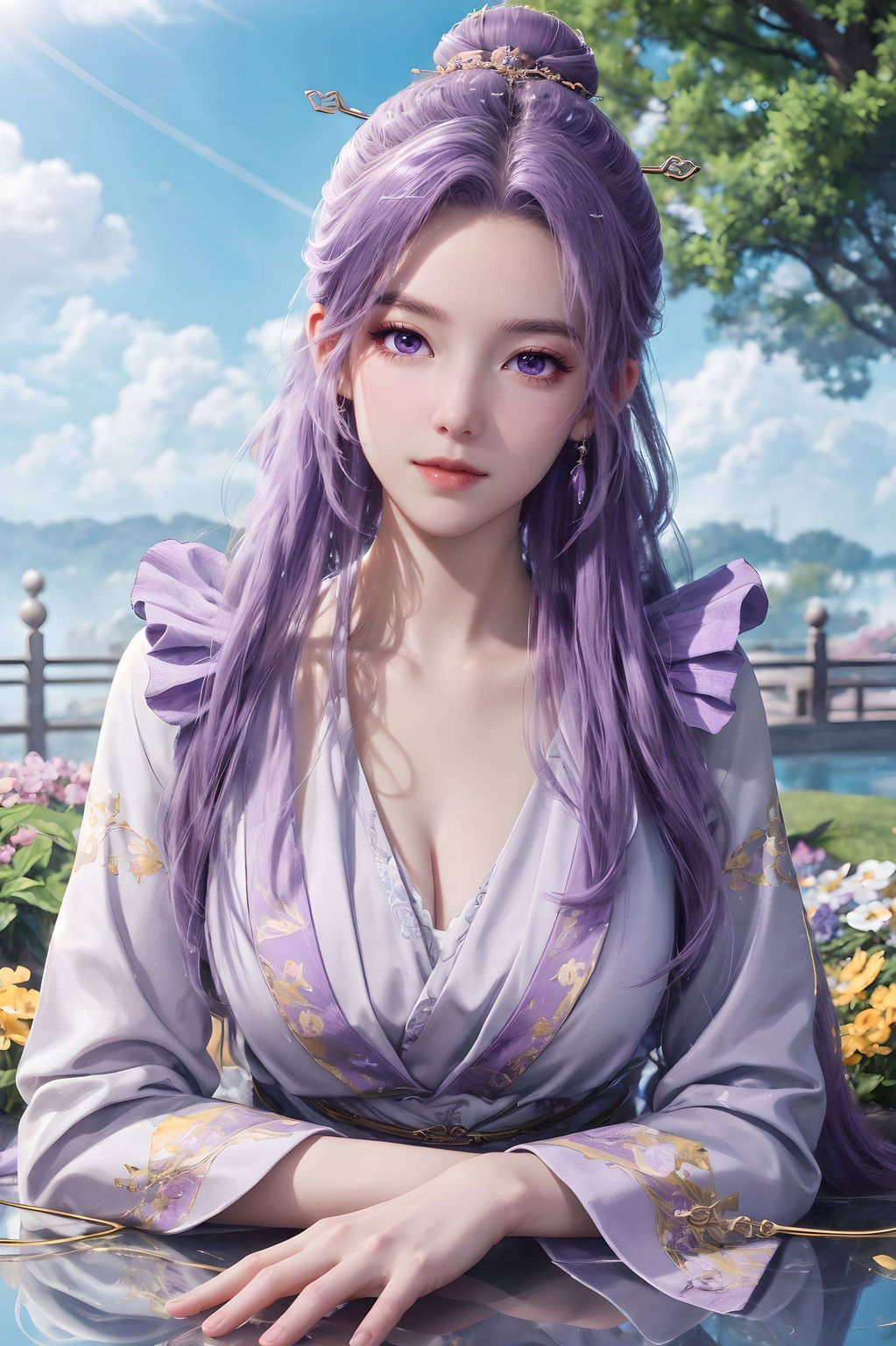 感受云霄之巅的壮丽与浪漫AI绘画为你打造云霄壁纸！只需轻点设置