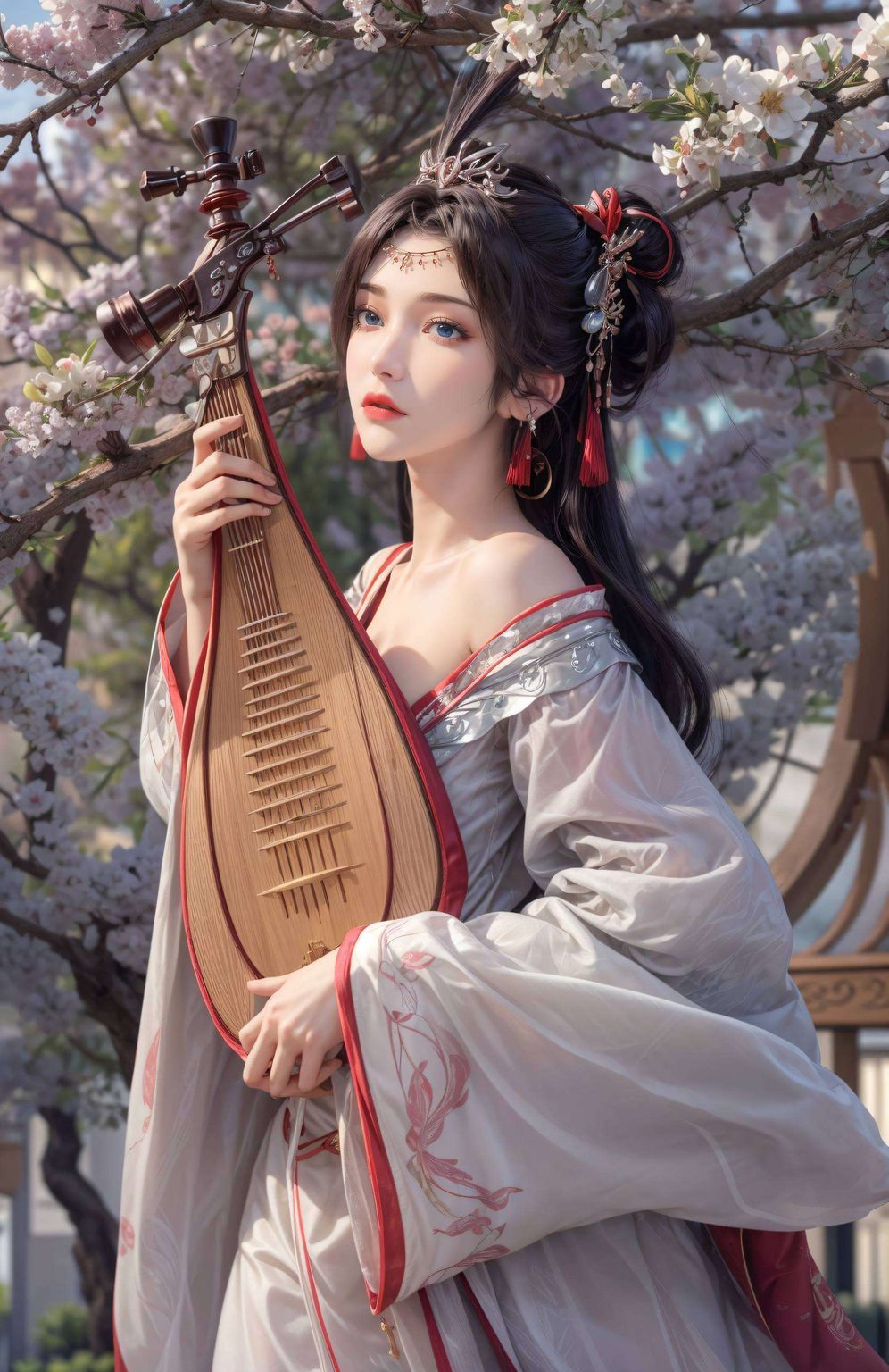 云韵青衣的国漫女神形象将安卓手机化作艺术的画布