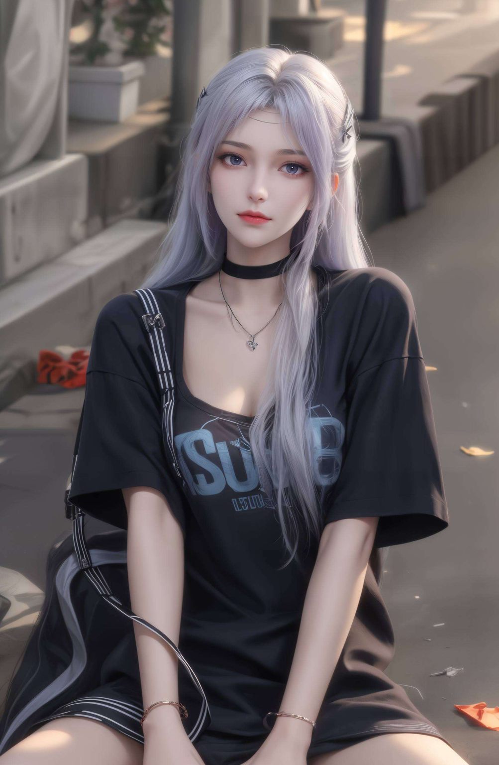 以细腻的笔触描绘国漫之美在单色壁纸中更显纯粹