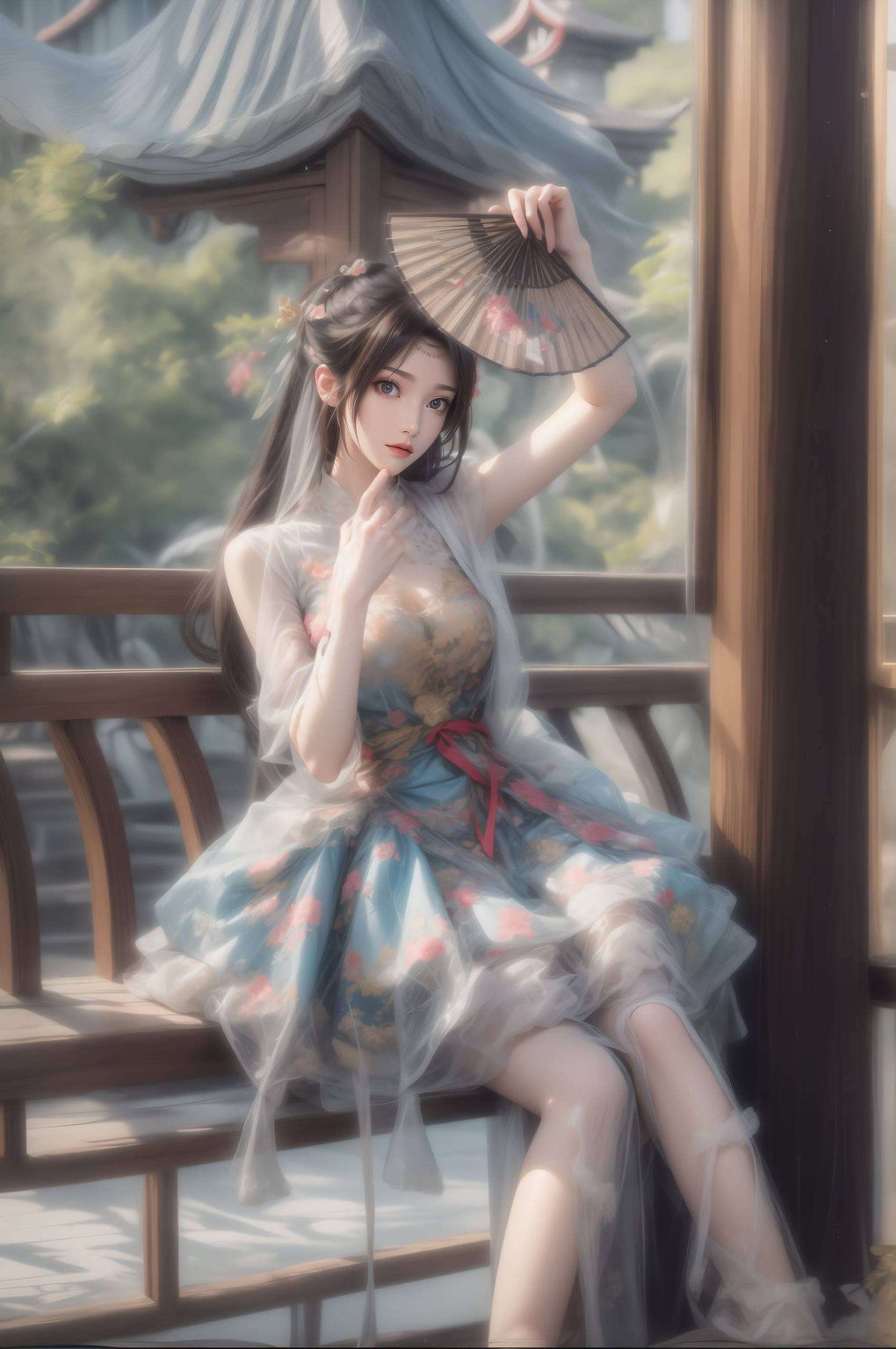 免费云韵壁纸带你领略国漫女神的唯美风采！赛博朋克风与平板国漫的完美融合