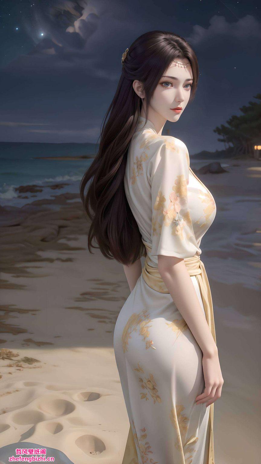 高清画质以国漫之光斗破苍穹中的萧炎与云韵为主题的AI手绘壁纸