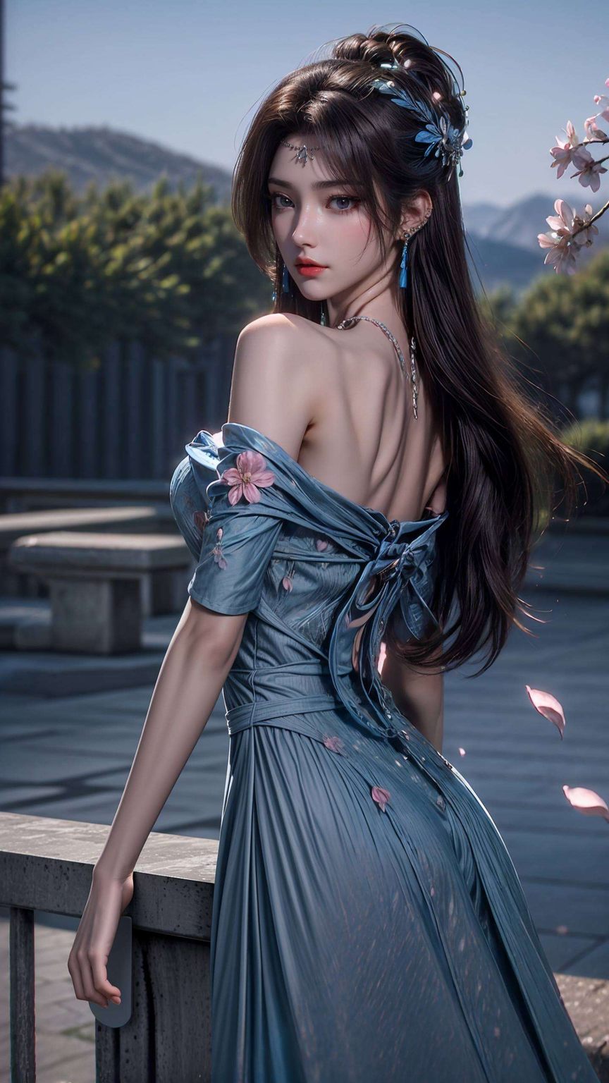 云端之上这款【云韵后背超清壁纸】将国漫女生的柔美与力量完美融合