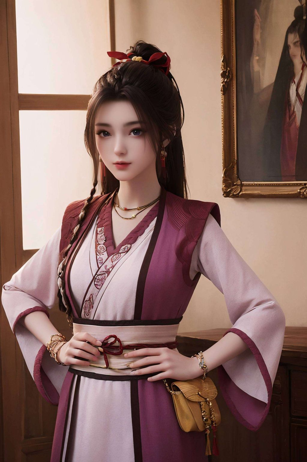 以极简风格呈现古香古色的桌面构图这款4K周小环壁纸平板