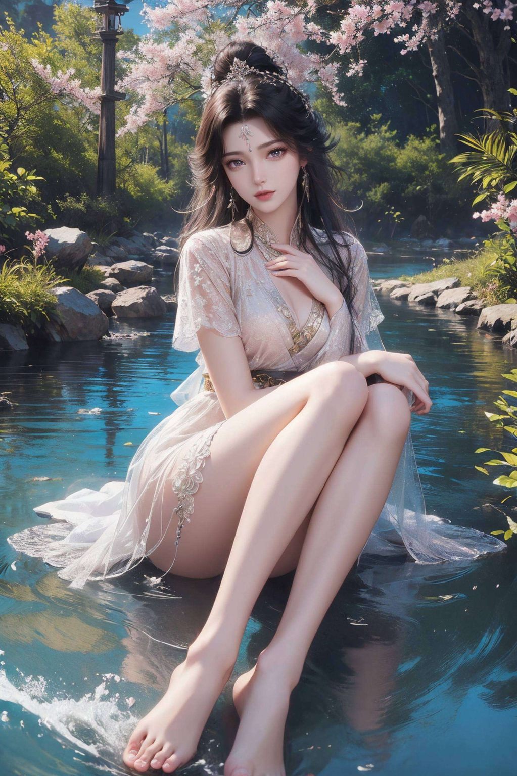 绘制微笑的波西米亚风人物融入国漫仙逆中的周紫虹形象