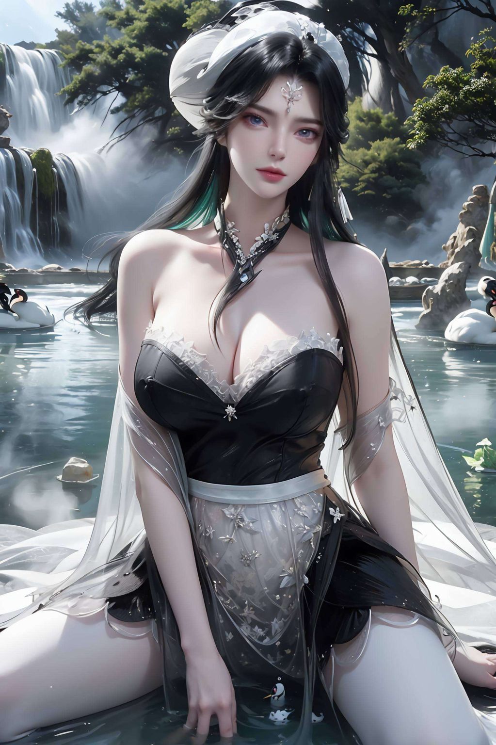 以周紫虹的灵动形象为核心全屏AI绘画