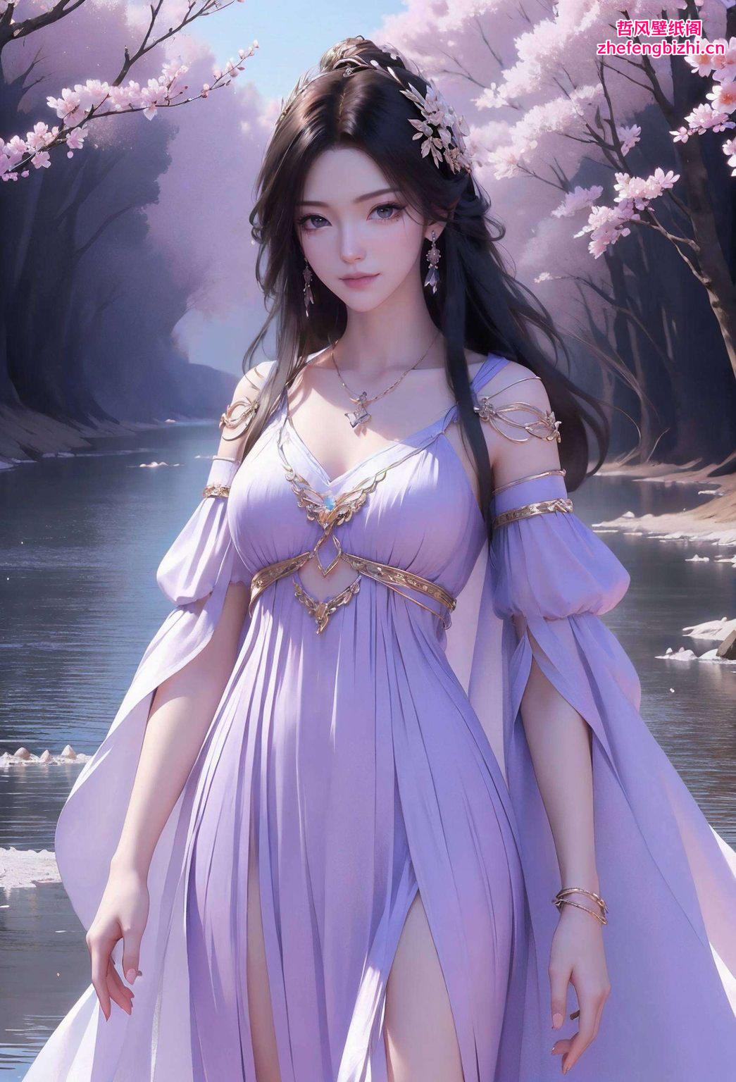 紫灵置身于炫彩斑斓的国漫世界尽显国漫美女的炫酷魅力