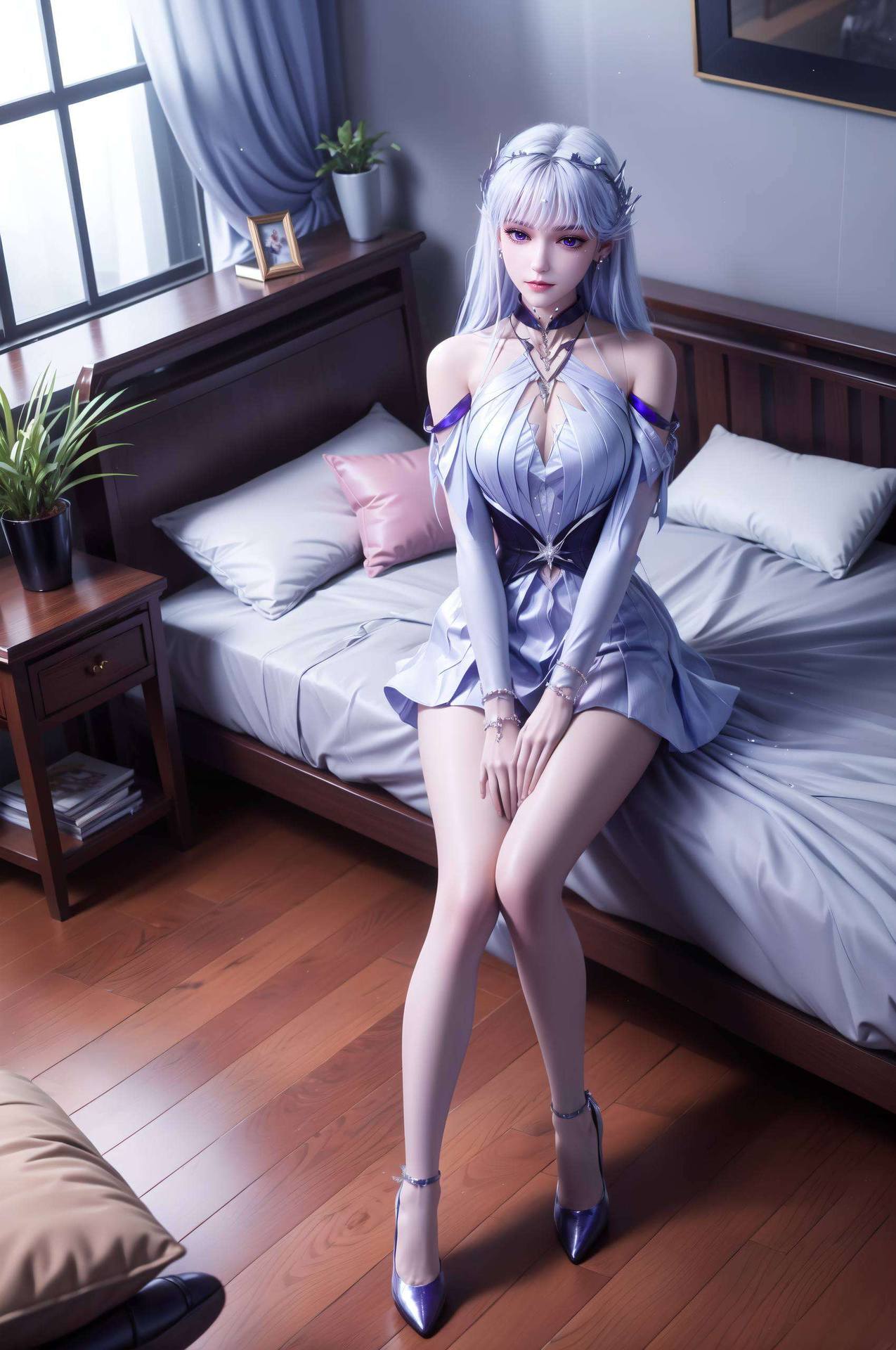 翩翩降临你的苹果锁屏如同神印王座中的女神