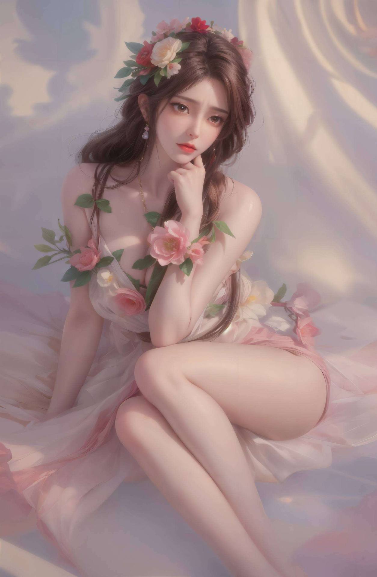 嘻嘻哈哈的样子就像是从国漫世界里走出来的真人版美女